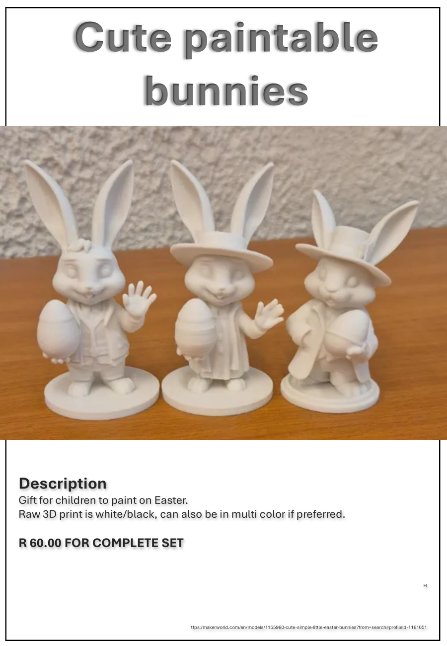 Cute Paintable Bunnies